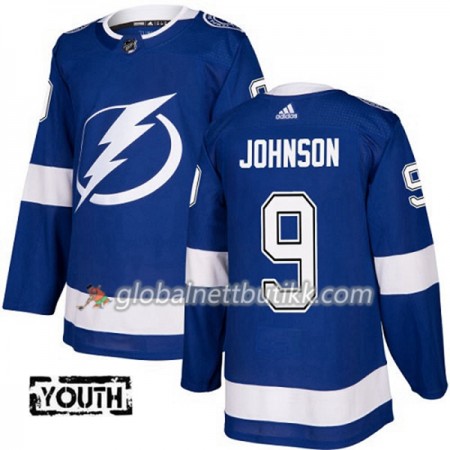 Tampa Bay Lightning Hockeydrakt Tyler Johnson 9 2017-2018 Blå Adidas Authentic - Barn